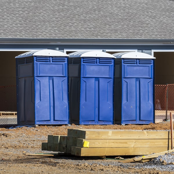 how often are the portable toilets cleaned and serviced during a rental period in Newell South Dakota